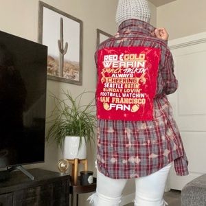 San Francisco 49ers Custom Flannel NFL